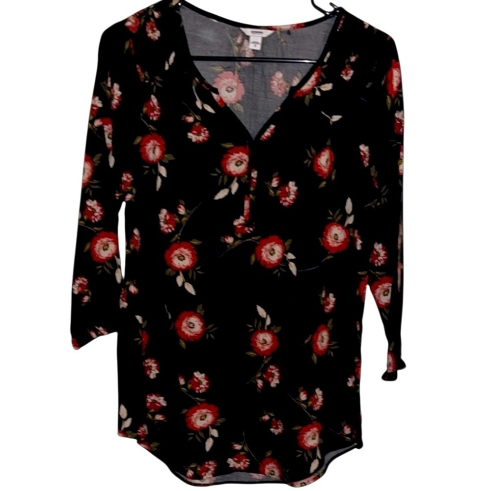 🌺Sonoma Floral Blouse with Rust Color Flowers